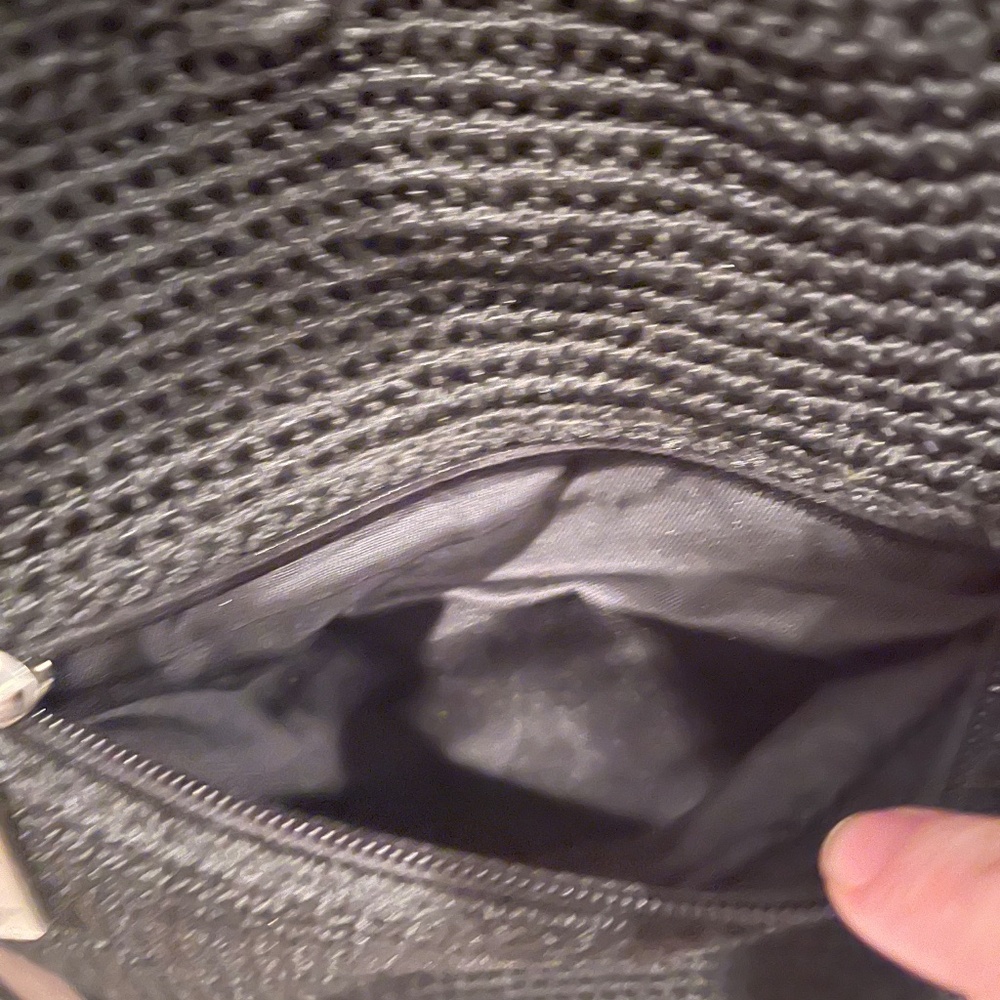Vintage - THE SAK - Crochet Purse - Black w. Silver Accents - Picture 3 of 8